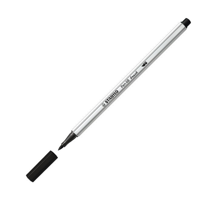 rotulador stabilo pen 68 brush 46 negro