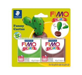 kit pasta fimo staedtler 2x42gr funny cactus