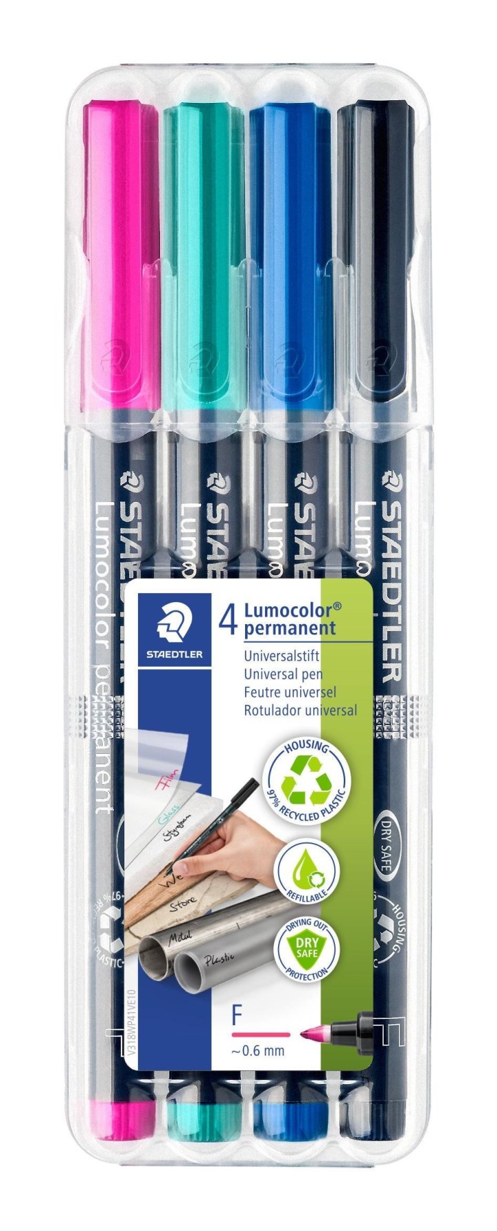 est. 4 rotul staedtler lumocolor perm 0.6mm st 2