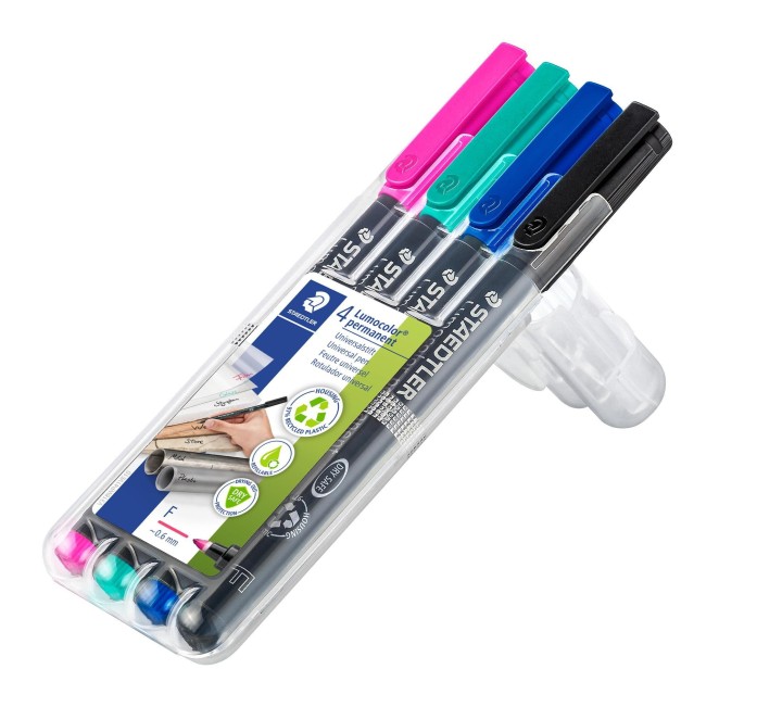 est. 4 rotul staedtler lumocolor perm 0.6mm st 2