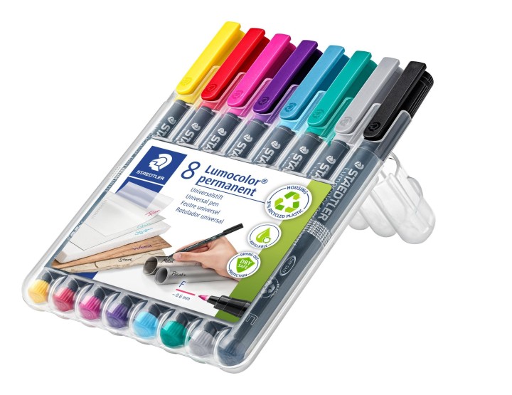 est. 8 rotul staedtler lumocolor perm 0.6mm st 2