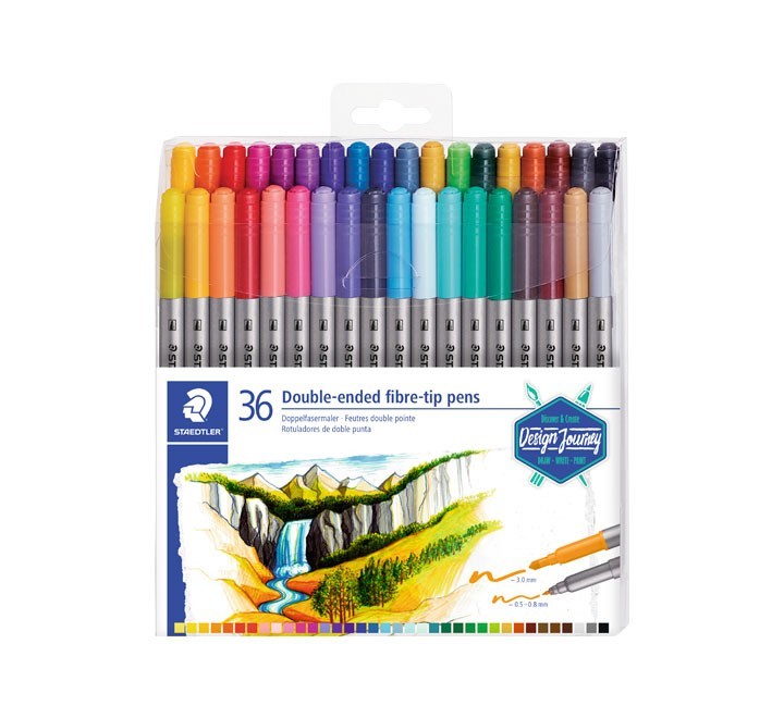est. 36 rotulad. staedtler doble punta 3200 stdo