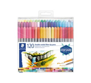 est. 120 rotulad. staedtler doble punta 3200 stdo