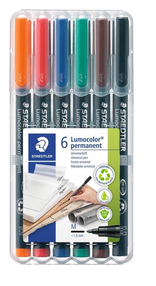 est. 6 rotul staedtler lumocolor perm 1mm st