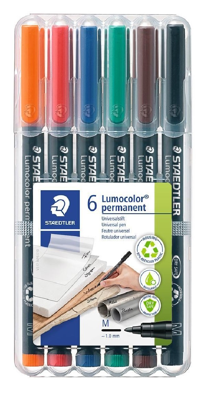 est. 6 rotul staedtler lumocolor perm 1mm st