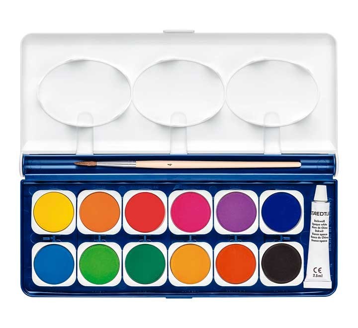 estuche 12 pastillas acuarelas staedtler 888nc12