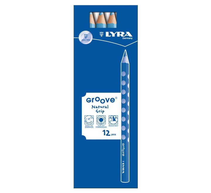 c.12 lapices lyra groove 3810046 azul claro