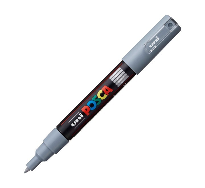 rotulador uni-ball posca pc1m 0.7 gris
