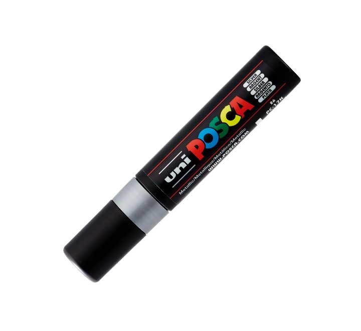 marcador uniball posca pc17k 15mm plata