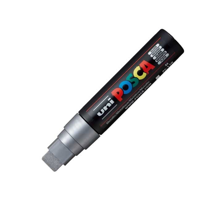 marcador uniball posca pc17k 15mm plata