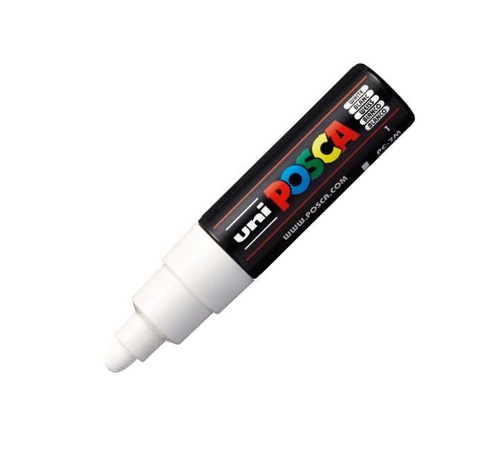 marcador uniball posca pc7m 4.5-5.5mm blanco