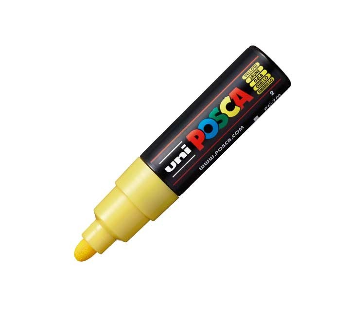 marcador uniball posca pc7m 4.5-5.5mm amarillo