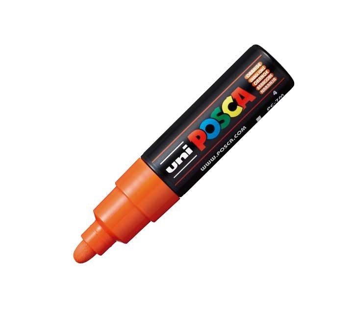 marcador uniball posca pc7m 4.5-5.5mm naranja
