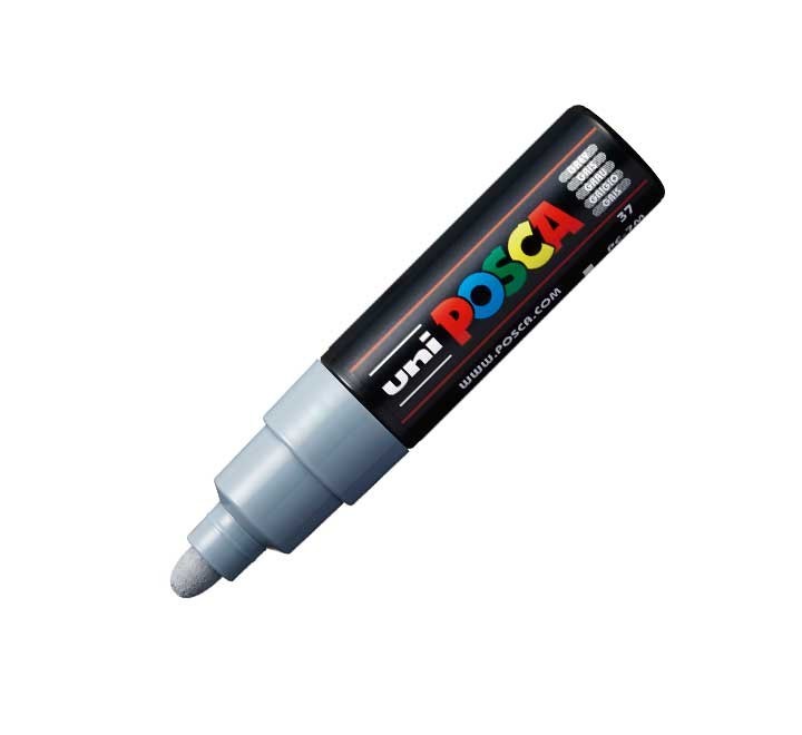 marcador uniball posca pc7m 4.5-5.5mm gris