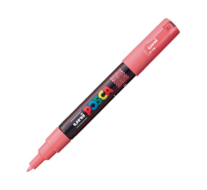 rotulador uni-ball posca pc1m 0.7 rosa coral