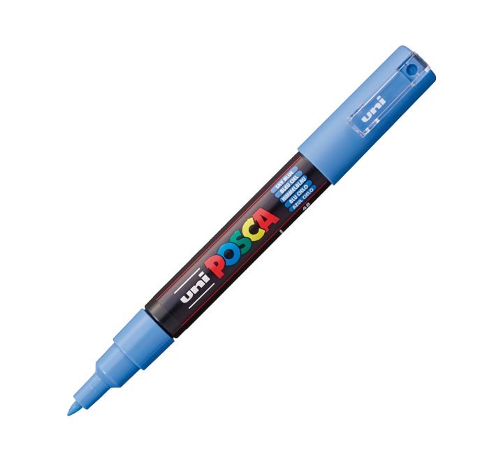 rotulador uni-ball posca pc1m 0.7 azul cielo