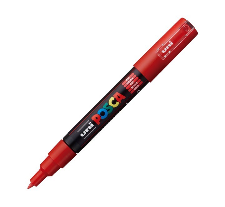 rotulador uni-ball posca pc1m 0.7 rojo