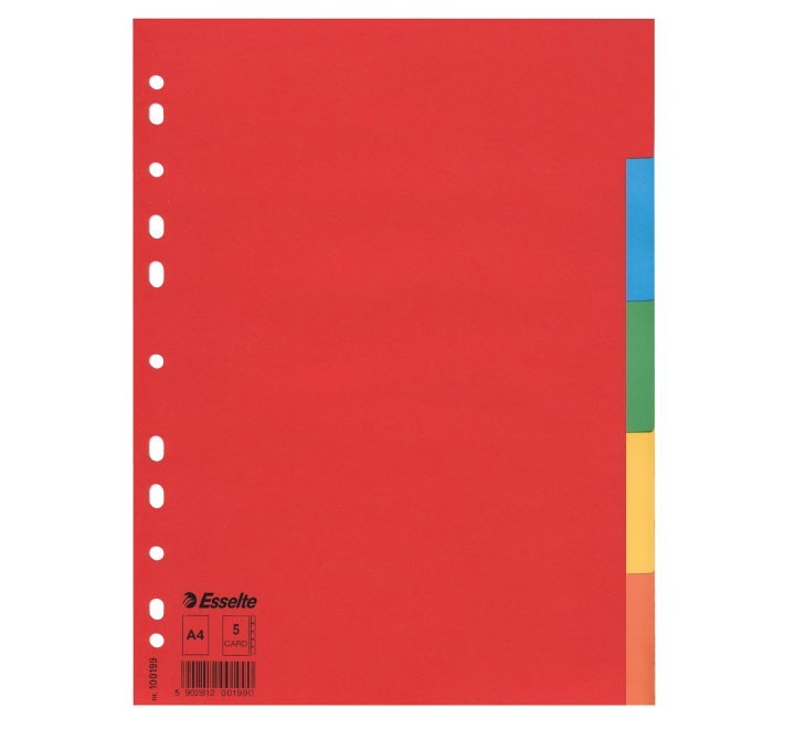 separadores esselte carton a4 5 pos surt.
