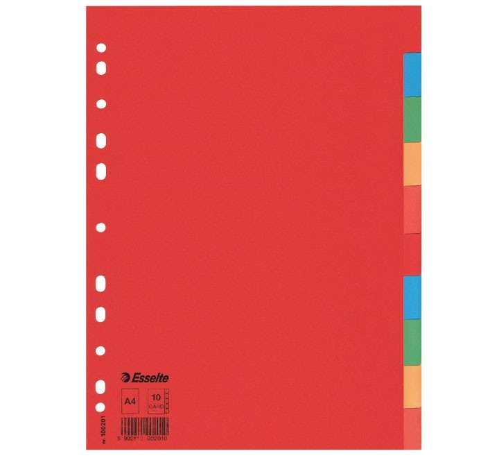 separadores esselte carton a4 10 posic. stdo