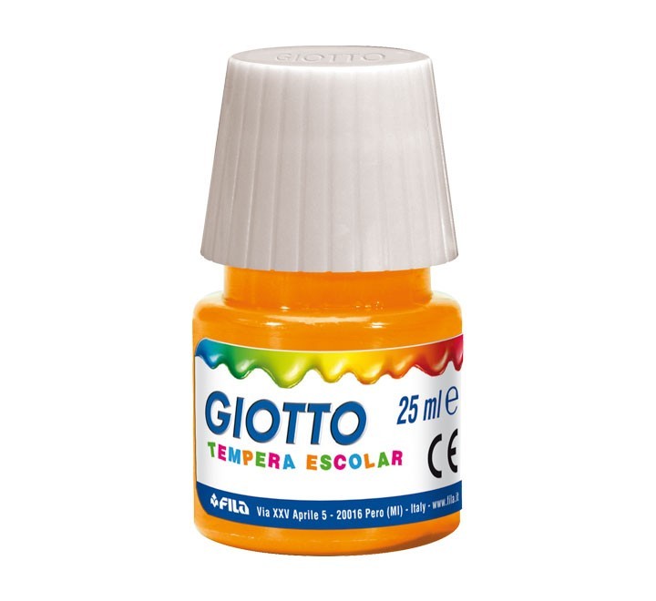 bote tempera escolar giotto 25ml naranja 356905