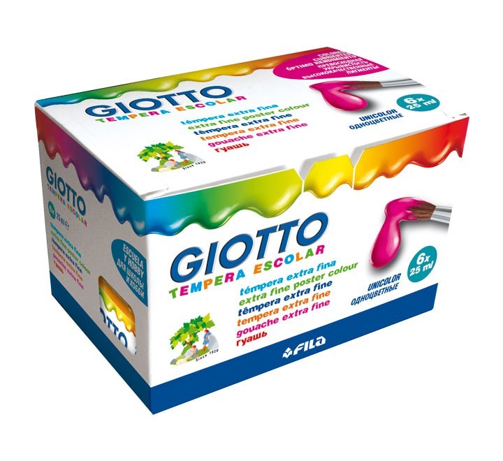 bote tempera escolar giotto 25ml naranja 356905