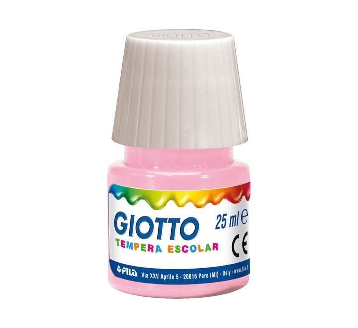 bote tempera escolar giotto 25ml rosa 356906