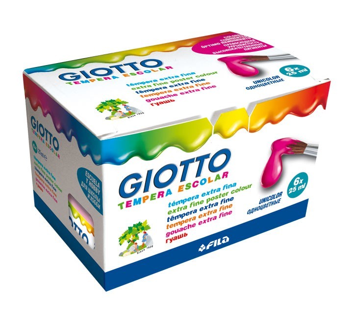 bote tempera escolar giotto 25ml rosa 356906