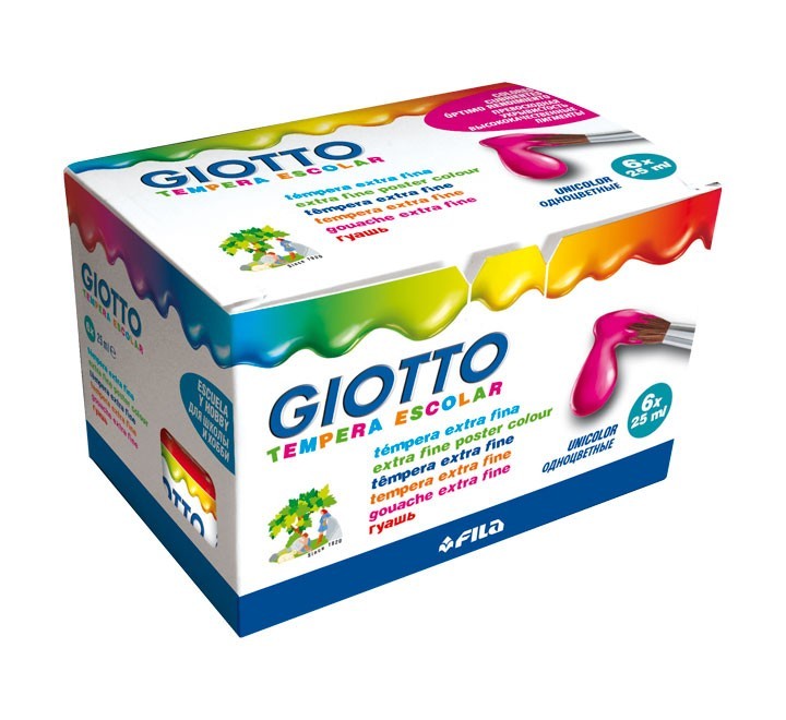 bote tempera escolar giotto 25ml rojo 356907