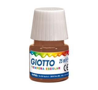 bote tempera escolar giotto 25ml marron 356928