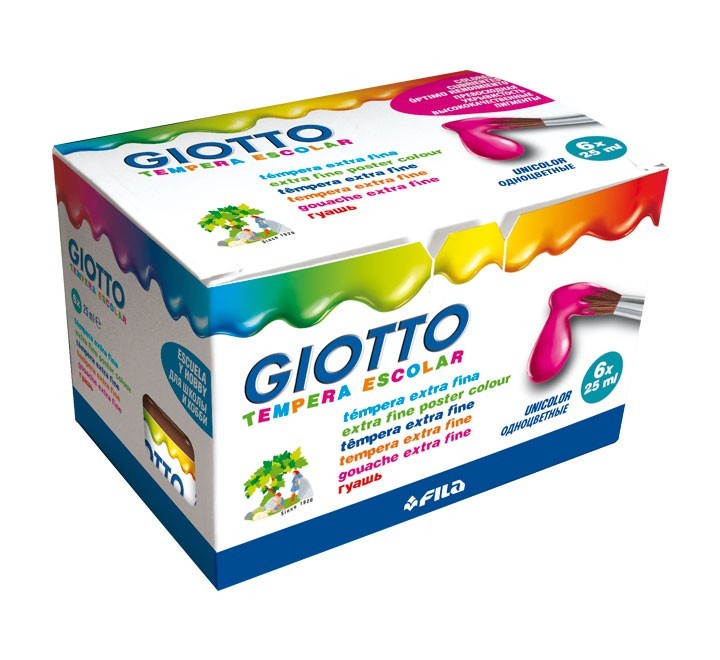 bote tempera escolar giotto 25ml marron 356928
