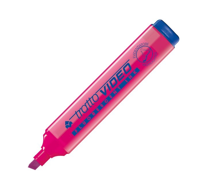 marcad. fluor fila tratto video rosa