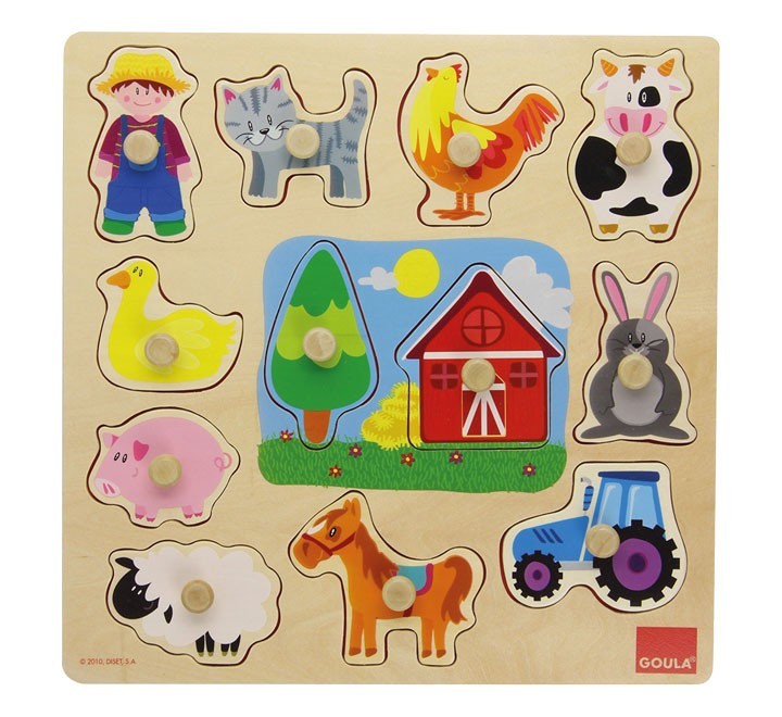 encaje 12 pz. madera granja goula 53025