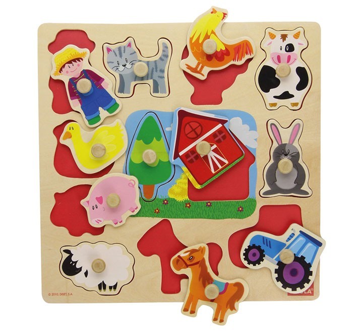 encaje 12 pz. madera granja goula 53025