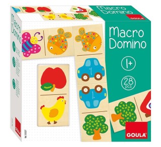 macro domino figuras 28piezas madera goula 53327