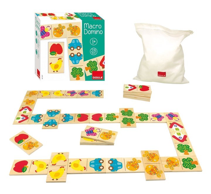 macro domino figuras 28piezas madera goula 53327