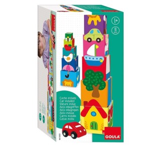 cubos apilables ilustrados coche goula 55202