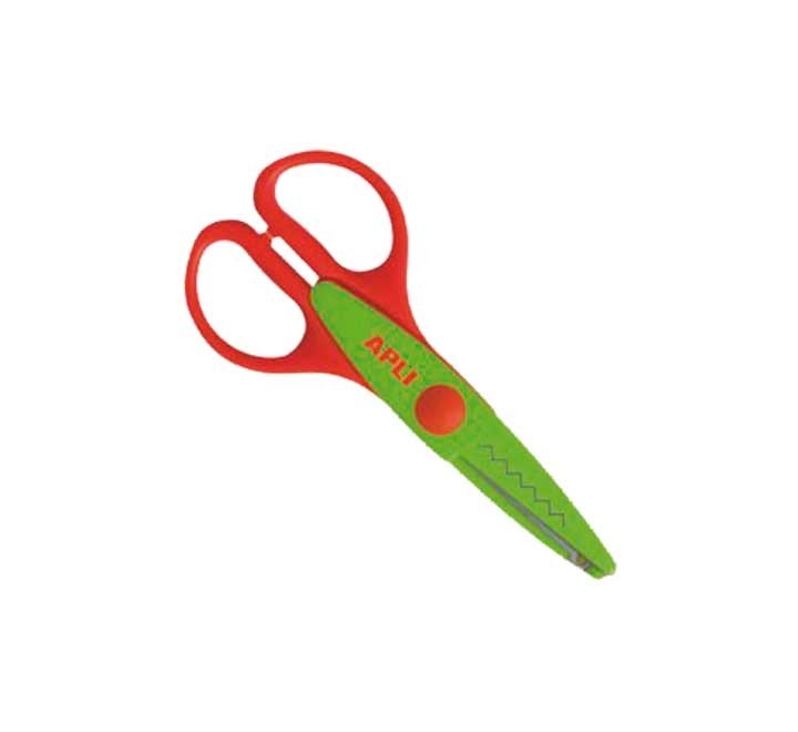 tijera creativa apli zigzag verde 13cm 12817