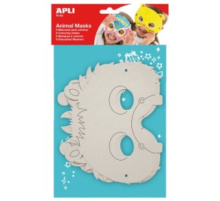 b. 6u mascaras de carton apli animales 13684