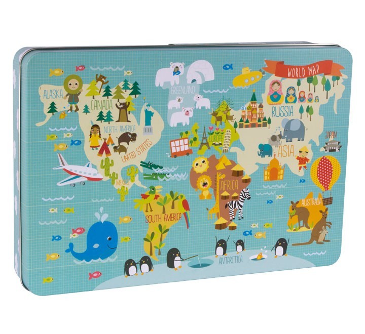 c.24 piezas puzzle mapa mundi martina apli 14550