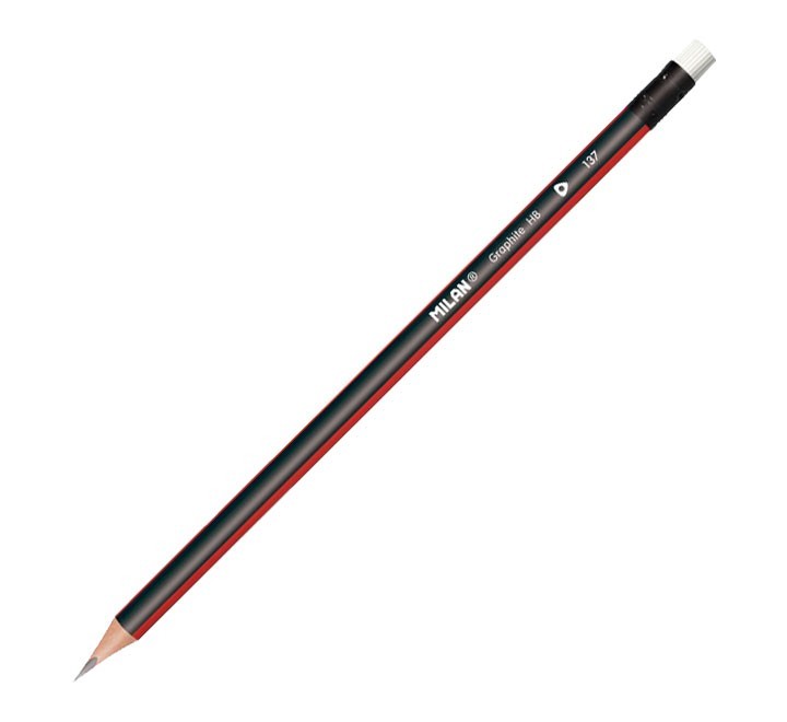 lapiz grafito milan triang. hb goma 0712370312