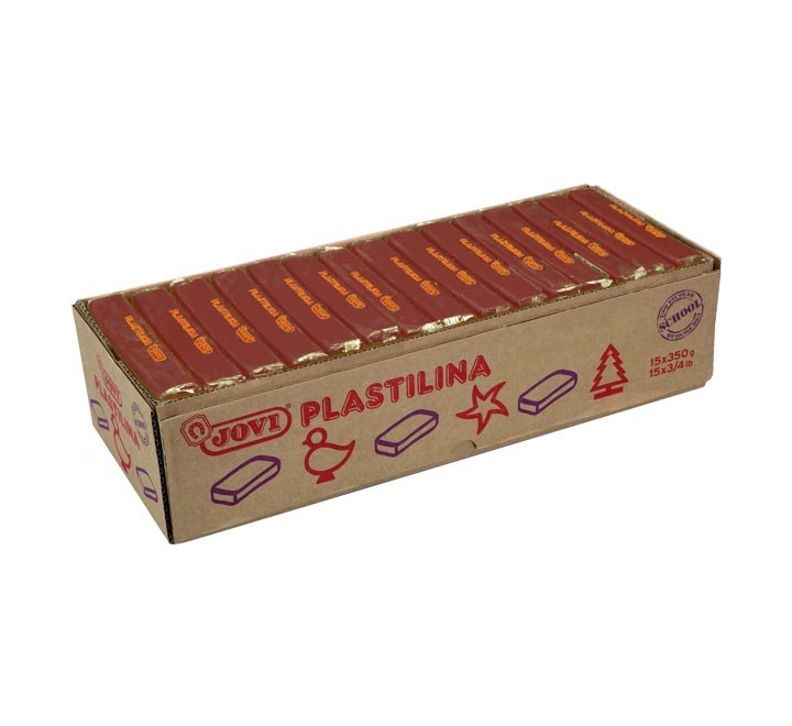 pastilla plastilina jovi 350g marron 7209