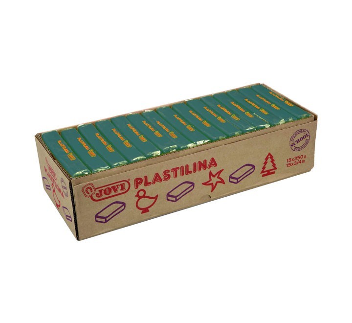 pastilla plastilina jovi 350g verde osc 7211