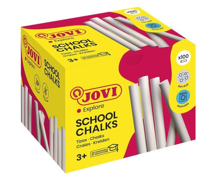 c.100 tizas jovi classcolor blanco 1100