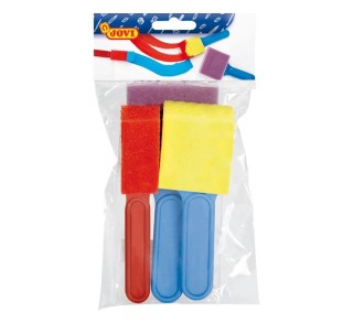 b. 3 pinceles grandes espuma jovi 814