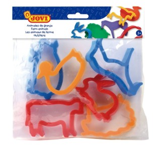 bolsa 6un moldes animales de granja jovi 7g