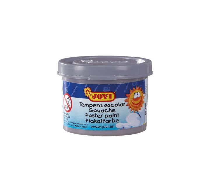 estuche 5 botes tempera jovi 35ml plata 50337