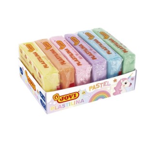 c. 6u plastilina jovi stdo pastel 50gr 70/6p