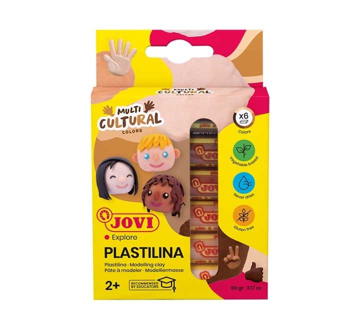 c. 6u plastilina jovi 15gr multi cultural std