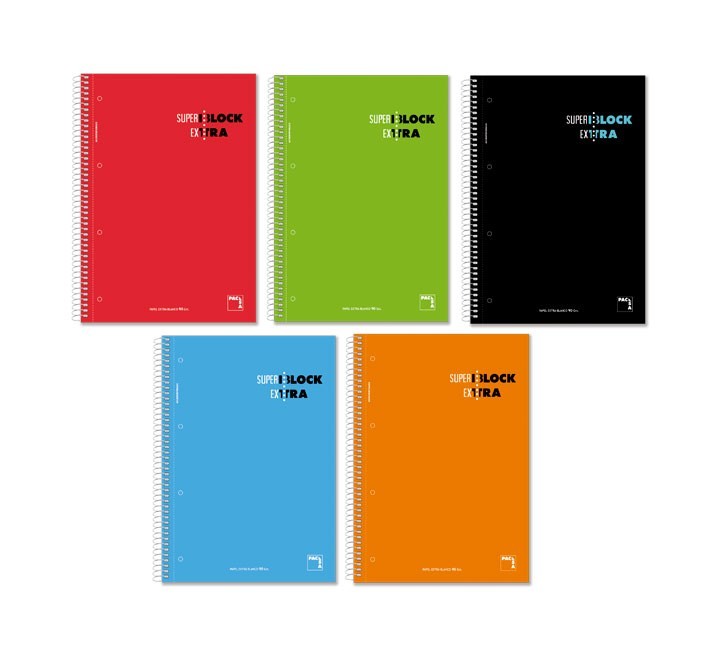 cuad. pacsa superblock a4 micro. 120h 90g 5mm std