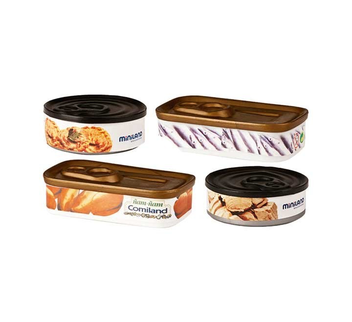 bolsa 5 pz. alimentos latas miniland 30592